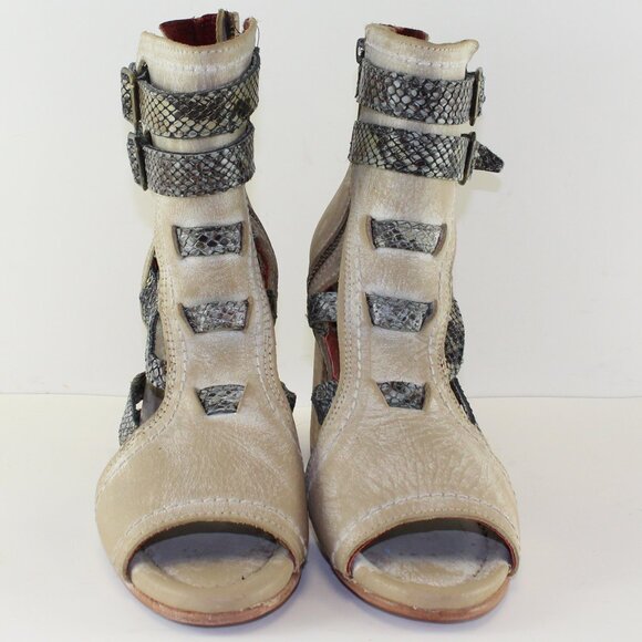 Freebird Strappy Peep Toe Tiara Booties Womens (US 9/EU 40) - Picture 5 of 11